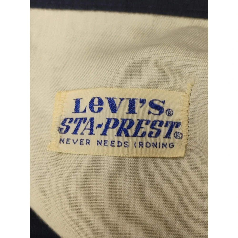 Vintage 1960s Levi's (39x29) Gold Label Star Prest‎ Blue Corduroy Pants Slacks